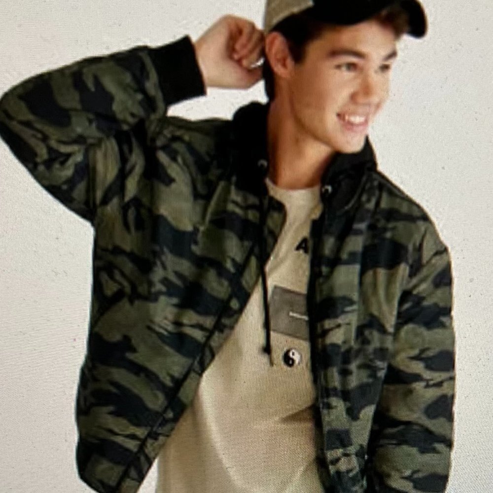 Aerpostale  Camo Hooded Bomber Jacket Camo Hooded Bomber Size XL - Picture 6 of 9